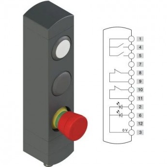 Блок управления устройствами PIZZATO с 3 кнопками IP65 BNAC3ZA49