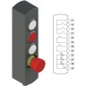 Блок управления устройствами PIZZATO с 4 кнопками и разъемом M12 BNAC4ZA54
