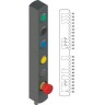 Блок управления устройствами PIZZATO с 6 кнопками и 2 разъемами M12 BNAC6ZA10