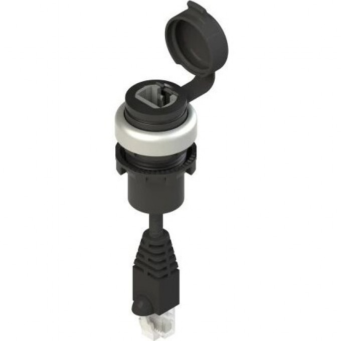 Разъем RJ45 PIZZATO EROUND с кабелем ПВХ 2.5 м и степенью защиты IP67 E21RJ459AN2.5