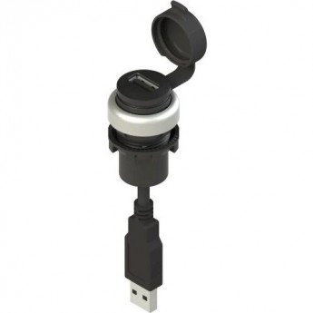 Разъем USB 2.0 PIZZATO серии EROUND с кабелем 5 м E21USB9CN5