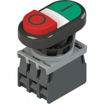 Двойная кнопка PIZZATO E2 с фиксирующим адаптером и контактами E2AC-DXBC0602